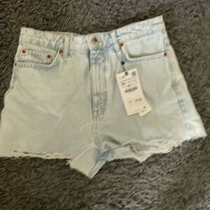 ZARA JEAN SHORTS WITH TAG